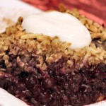 Blueberry Crumble topped with Yogurt
