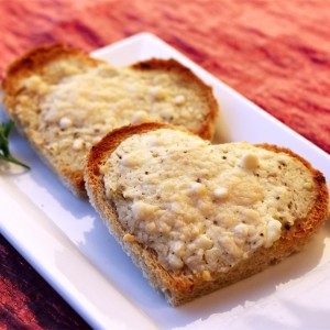 “You Do What for a Living?” Heart-shaped Cheese Crostini