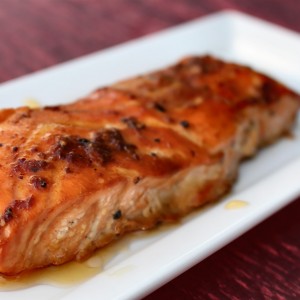 “Winner Takes All Kiss” Maple Glazed Salmon