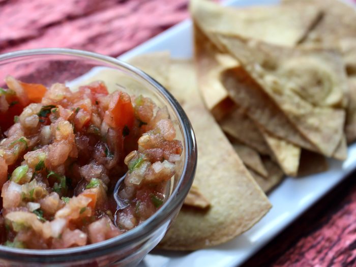 Authentic Mexican Salsa with Toasted Tortilla Chips