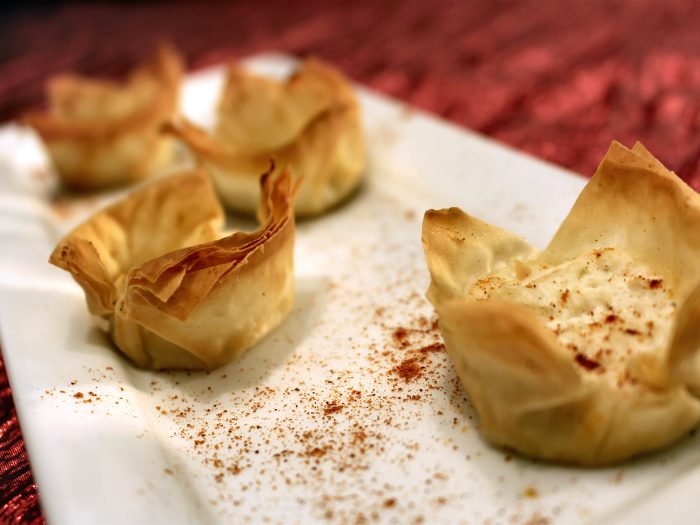 “Loosen up” Phyllo Cup Crab Appetizers