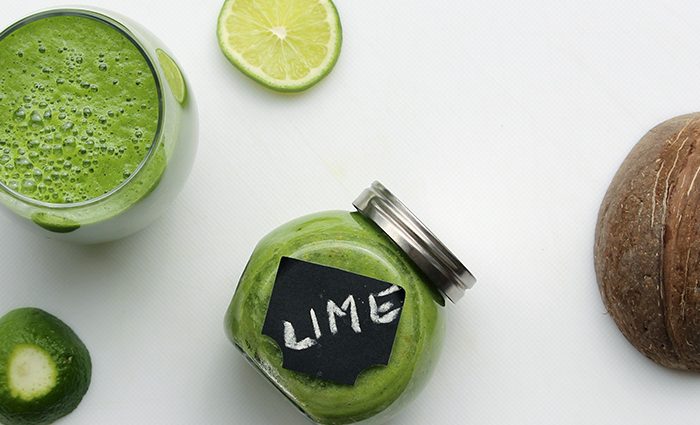Kick Back Coconut Lime De-Stress Smoothie.