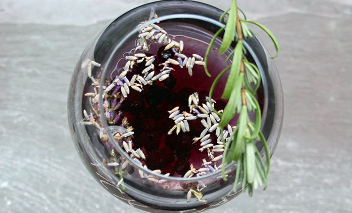 Kick Back Lavender Blueberry Infused Water.