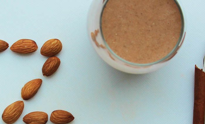 Counting Sheep Banana Peanut/Almond Butter Smoothie.
