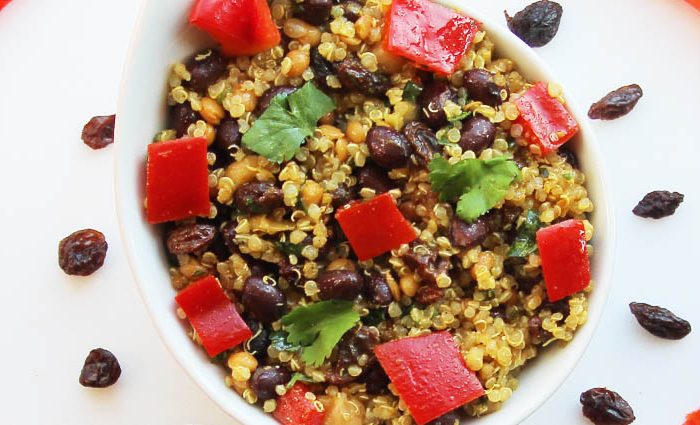 Optimism Rainbow Five Grain & Legume Curried Salad.