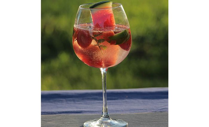 Optimism Pink Watermelon Strawberry Mint ‘Spa’ Infused Water.