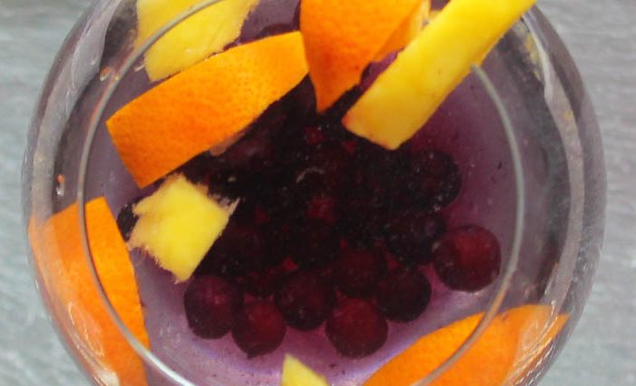 Silver Lining Blueberry Orange ‘Spa’ Infused Water.