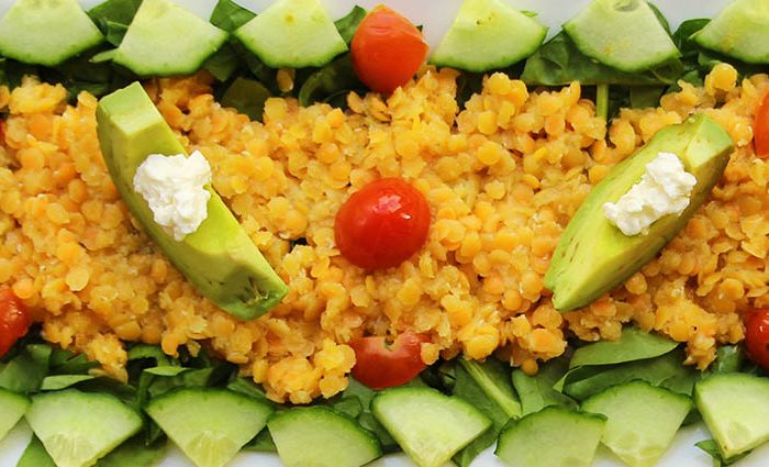 Well-built Taste of Italy Lentil Fresh Greens Lemony-Dijon Salad.